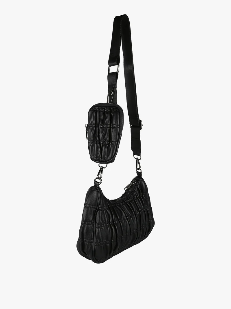 Borsa donna a tracolla con portamonete - nero