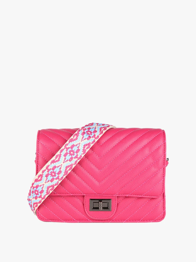 Borsetta rigida a tracolla - fucsia