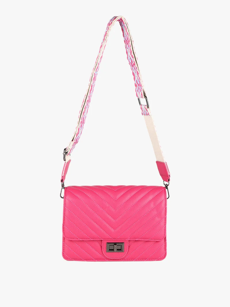 Borsetta rigida a tracolla - fucsia