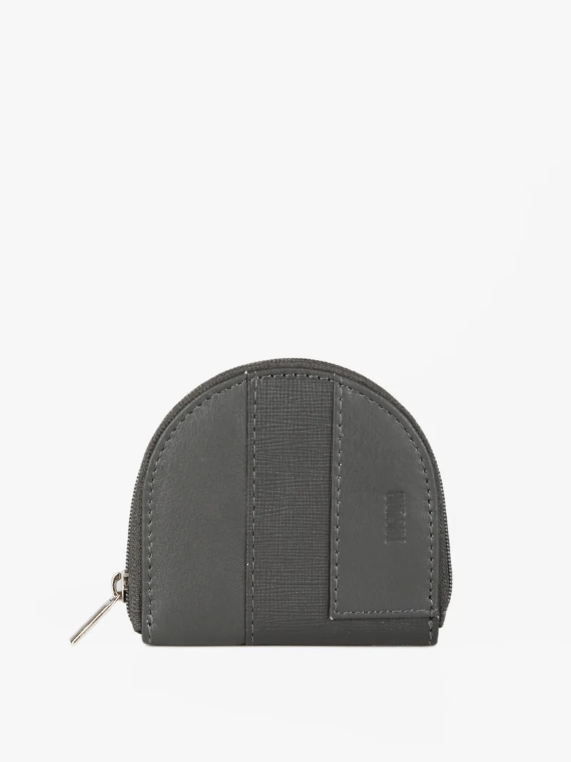 Portamonete in pelle - grigio