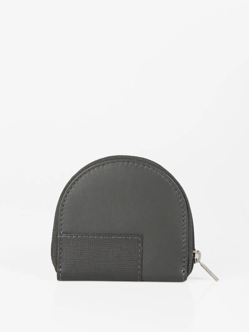 Portamonete in pelle - grigio
