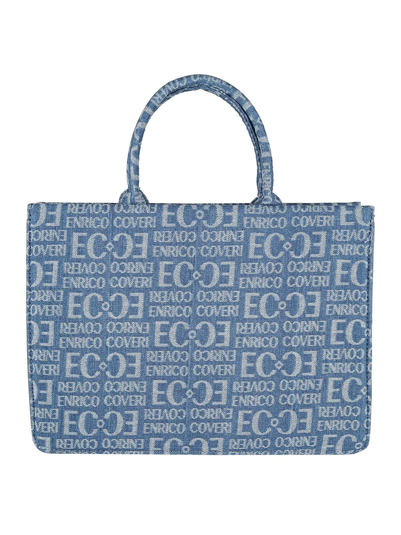 Borsa donna in jeans con doppi manici - blu