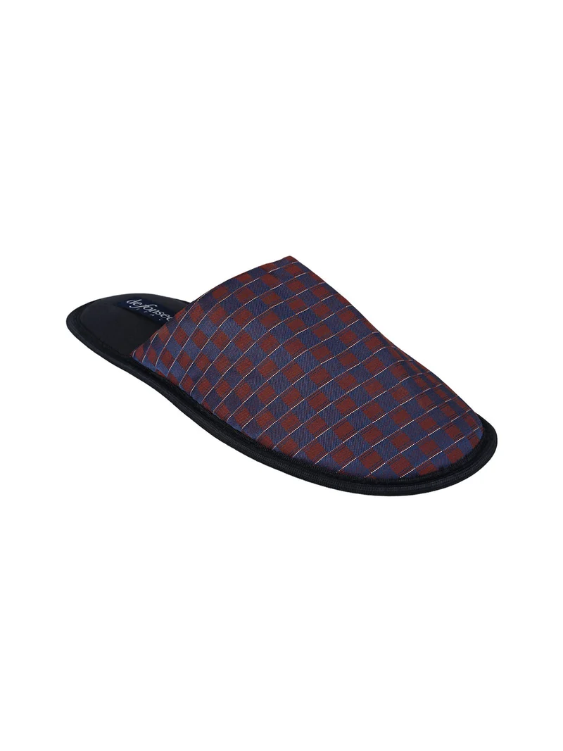 Pantofole uomo a quadretti - blu scuro