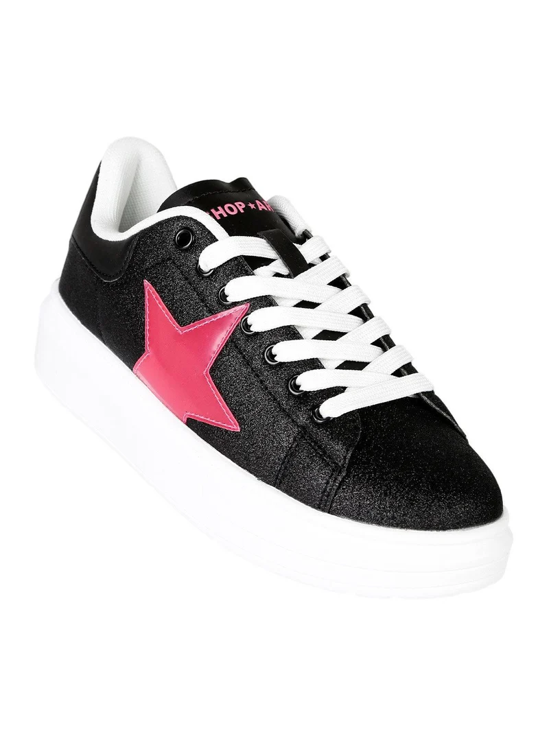 Sneakers donna glitter - nero