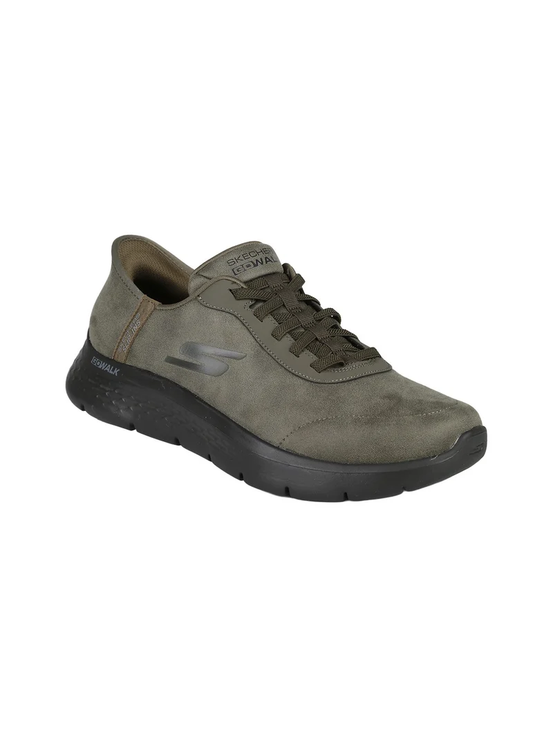 GO WALK FLEX SMOOTH Sneakers in pelle da uomo - Oliva