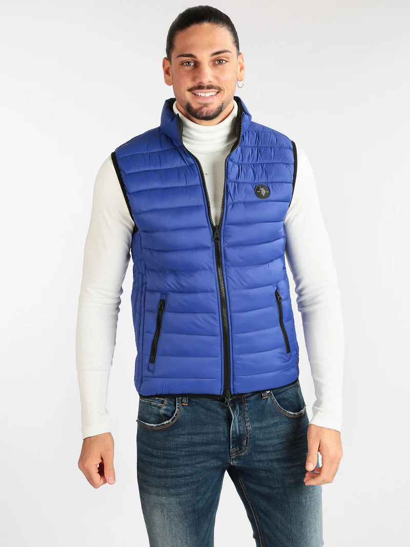 Giubbino smanicato uomo reversibile - blu
