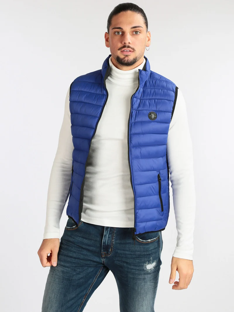 Giubbino smanicato uomo reversibile - blu