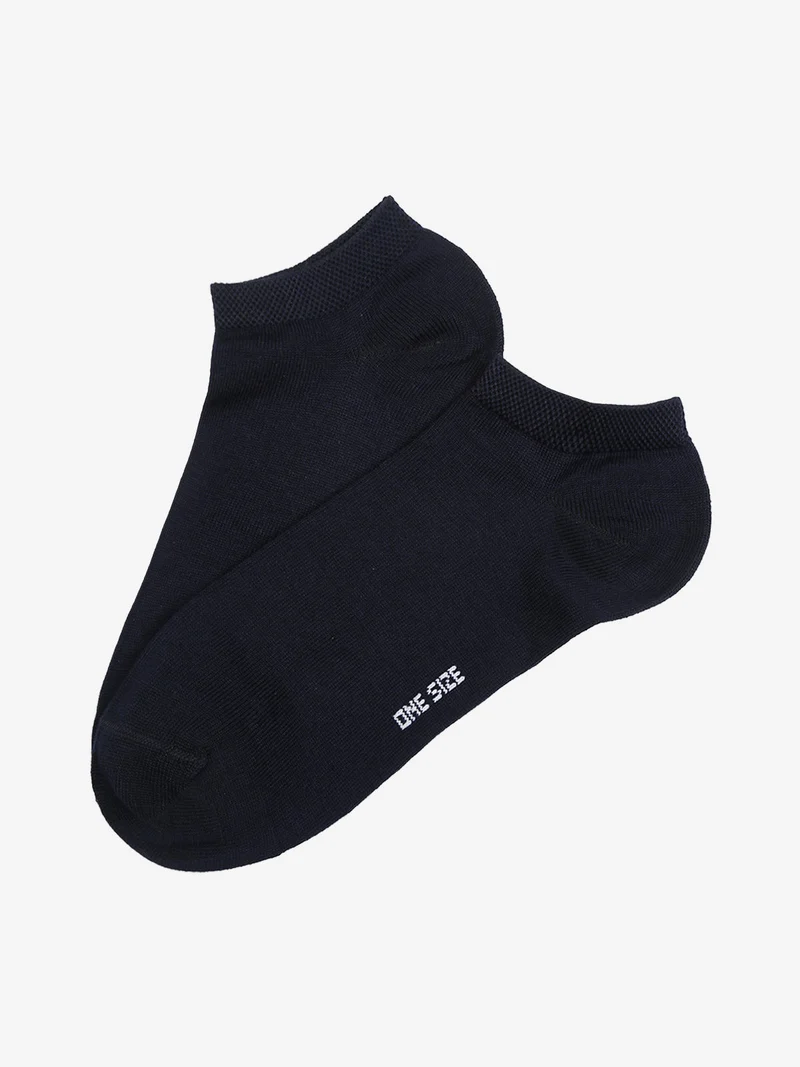 Calze corte sneaker da donna in cotone mercerizzato - blu scuro