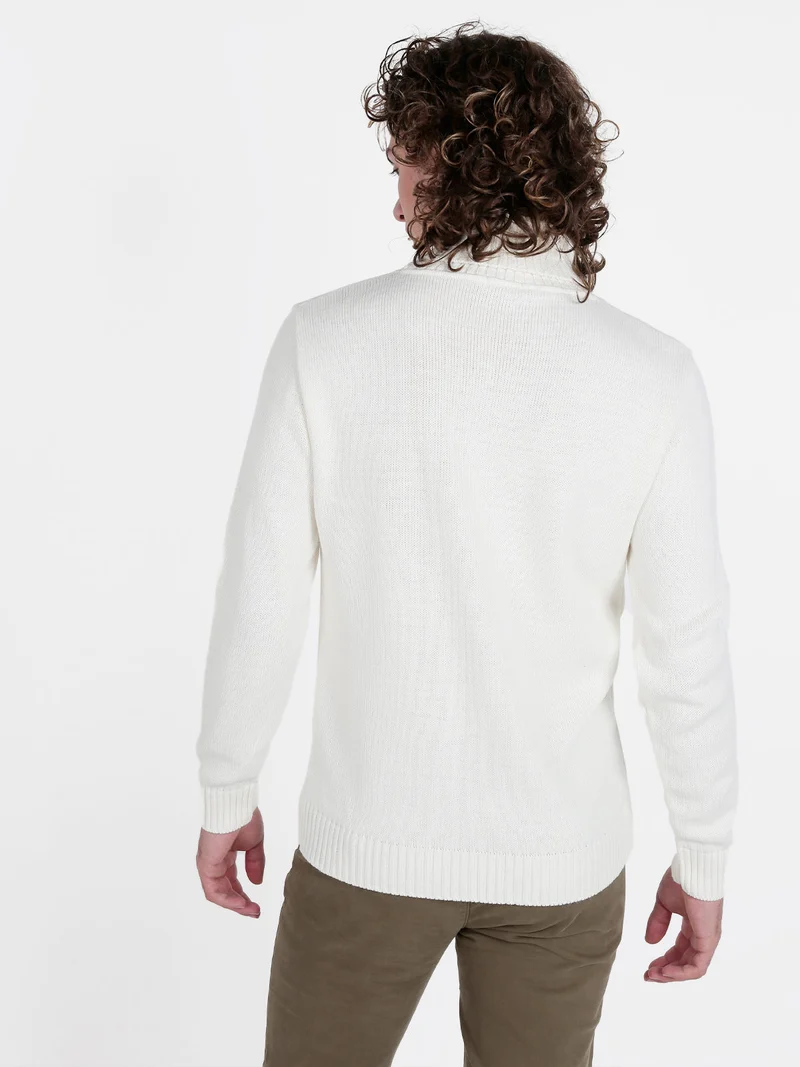 Maglione da uomo dolcevita - bianco