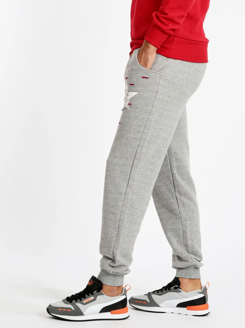 Pantaloni sportivi in felpa uomo con stampa