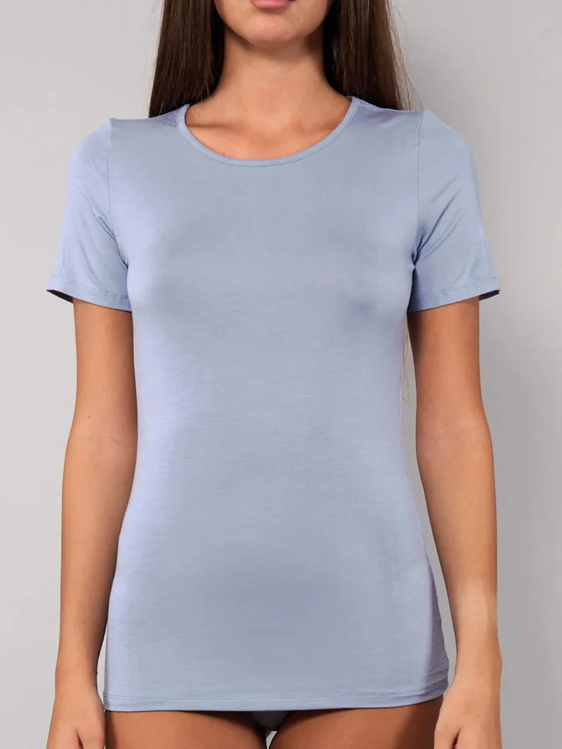 T-shirt intima donna in modal - cielo