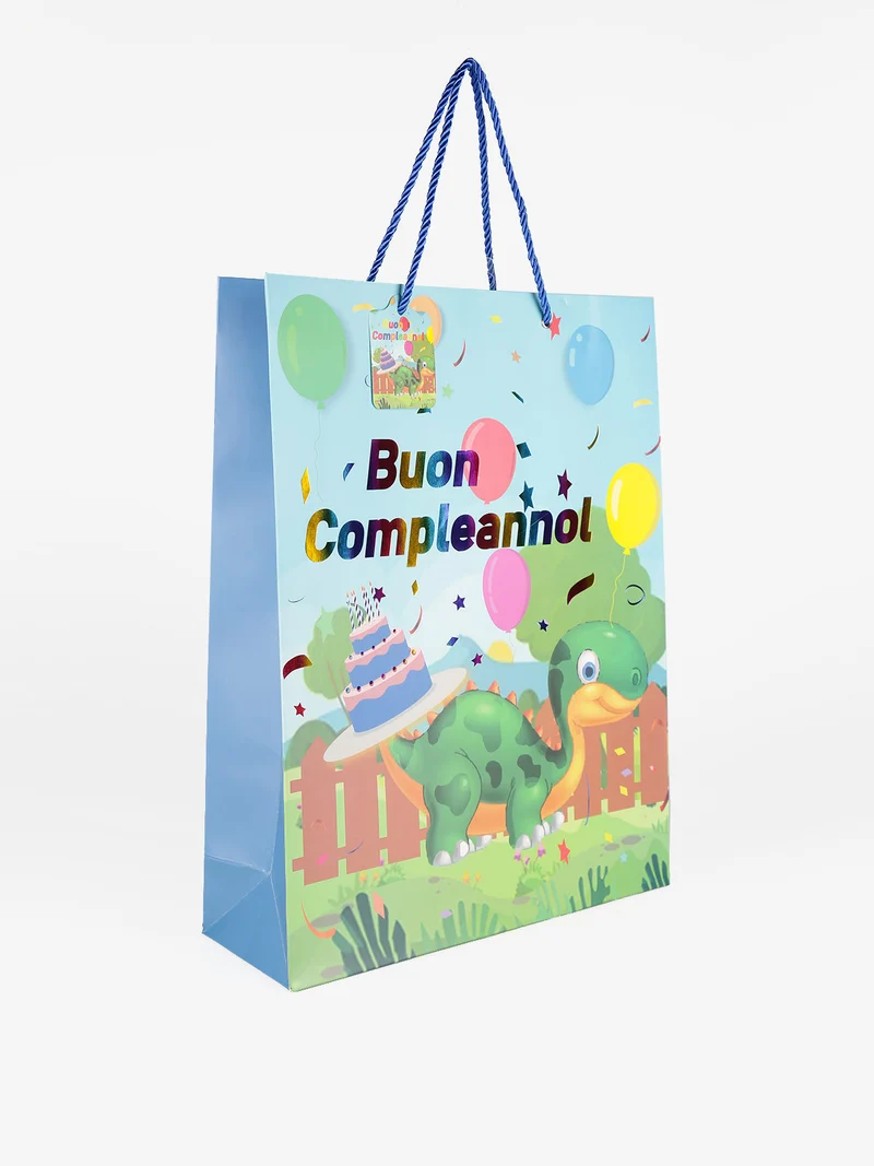 Sacchetto regalo grande 42 x 32 x 11 cm - azzurro