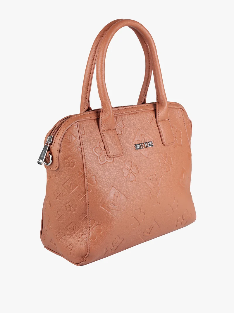 Borsa frame da donna con doppi manici - marrone