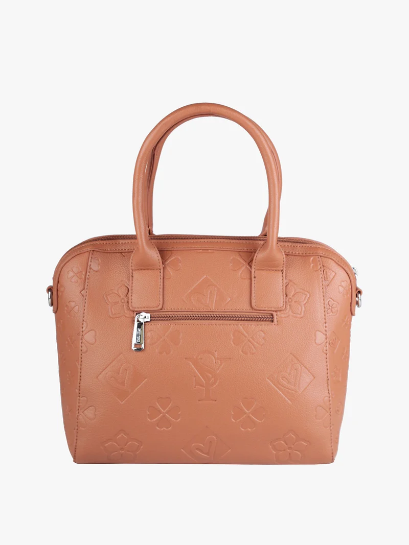 Borsa frame da donna con doppi manici - marrone