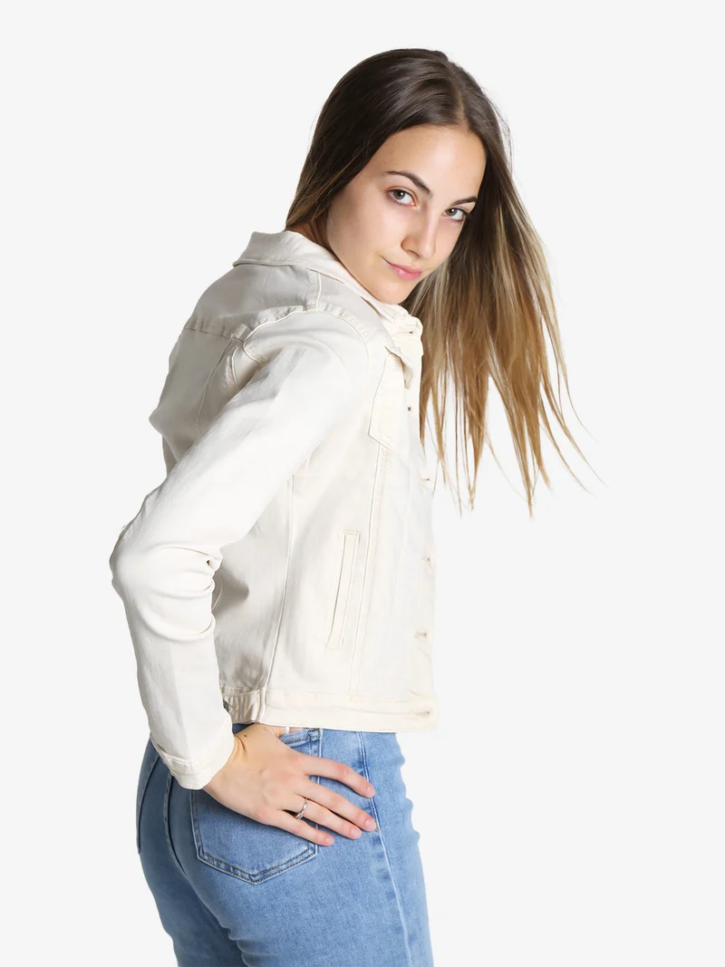 Giacca in jeans donna - panna