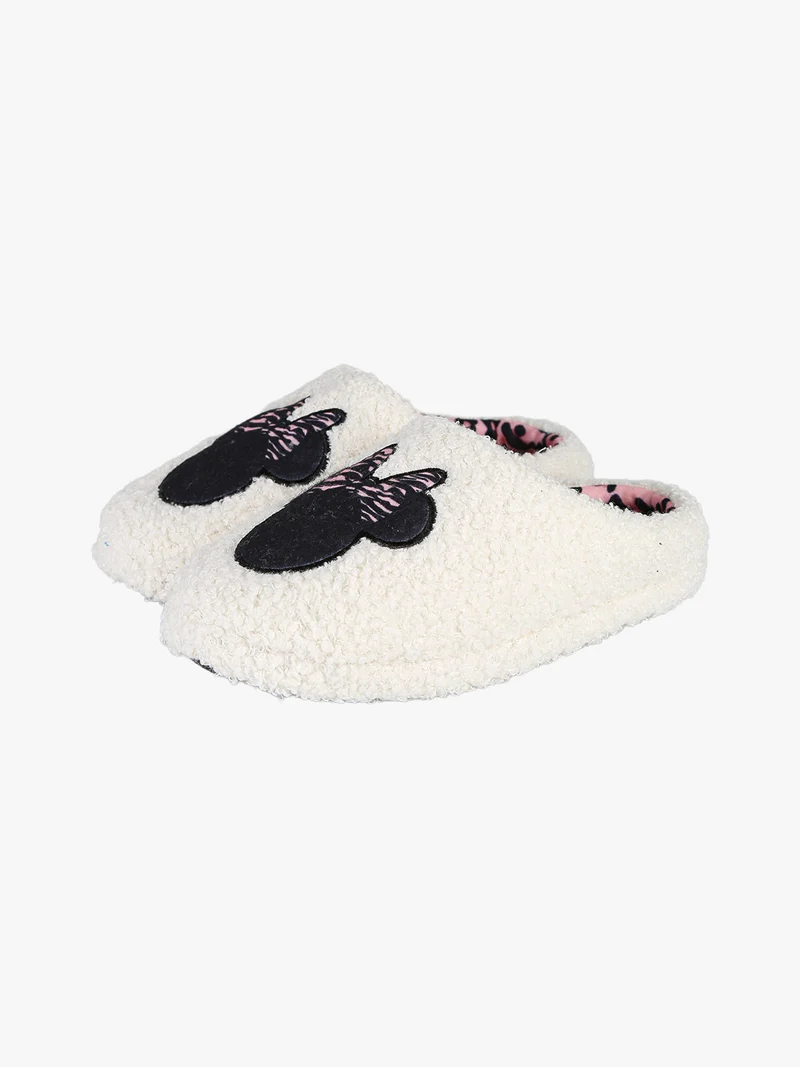 Minnie pantofole invernali da ragazza - panna