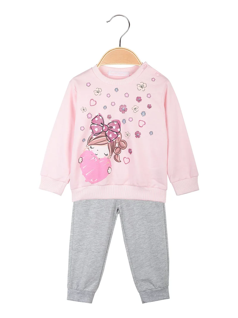 Completo tuta da neonata 2 pezzi - rosa