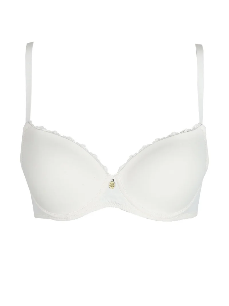 Reggiseno push up graduato con pizzo - SOFIA - panna