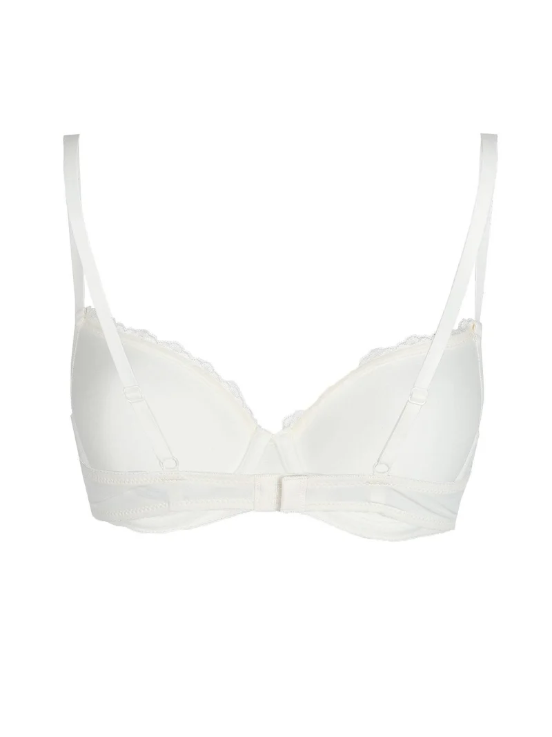 Reggiseno push up graduato con pizzo - SOFIA - panna
