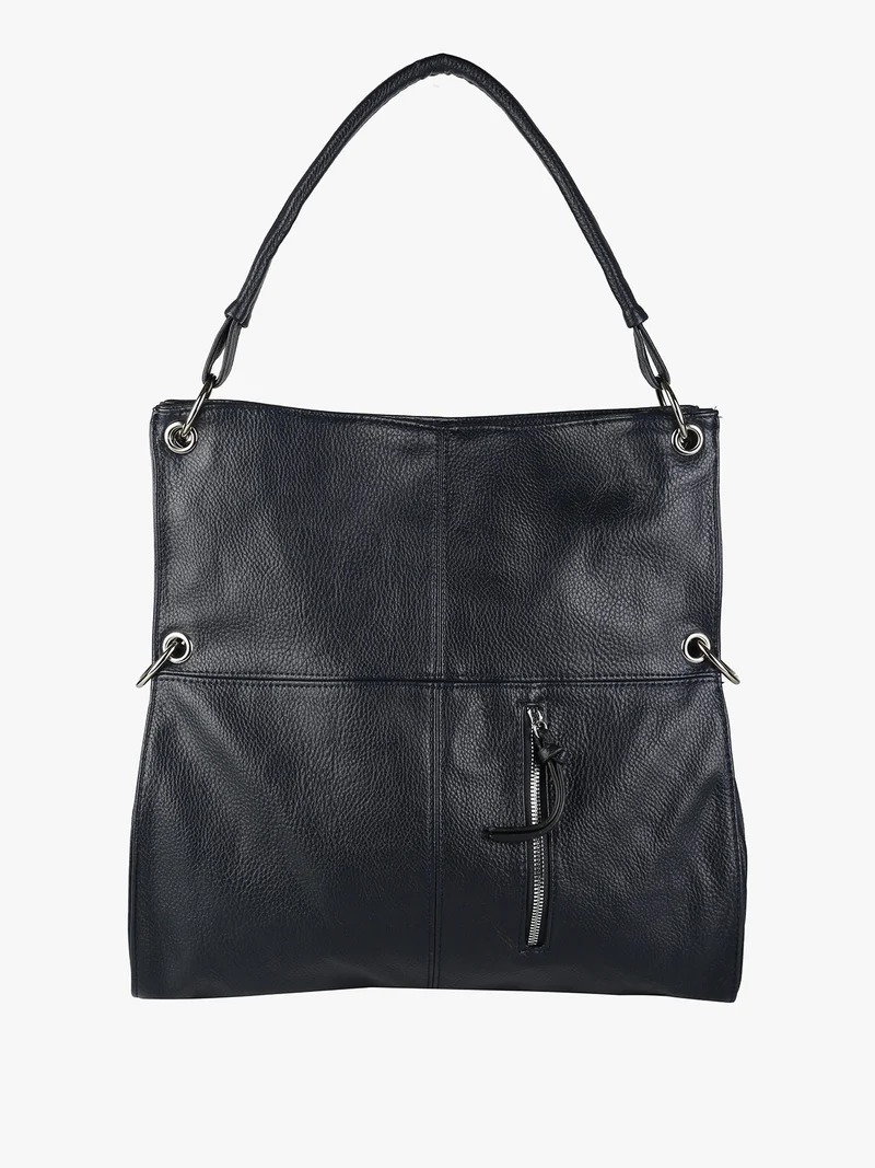 Borsa hobo da donna in ecopelle - blu scuro