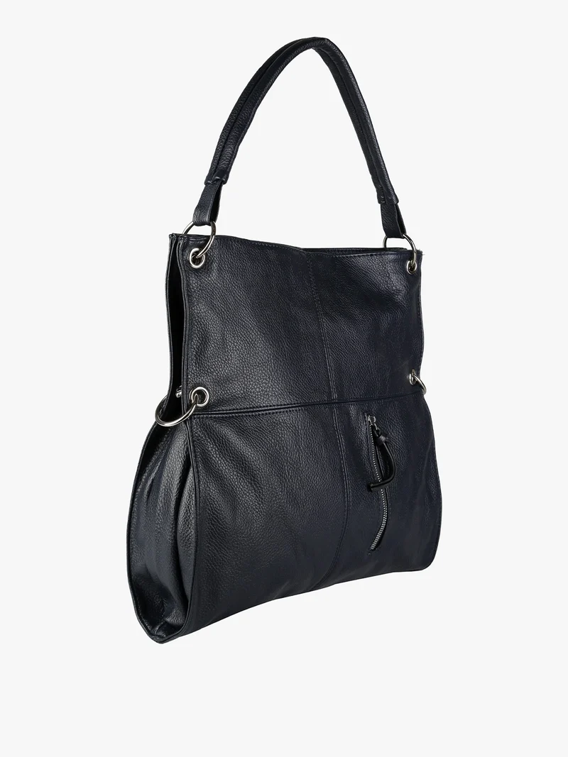 Borsa hobo da donna in ecopelle - blu scuro