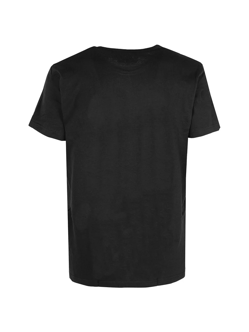 T-shirt intima girocollo da uomo in cotone - nero