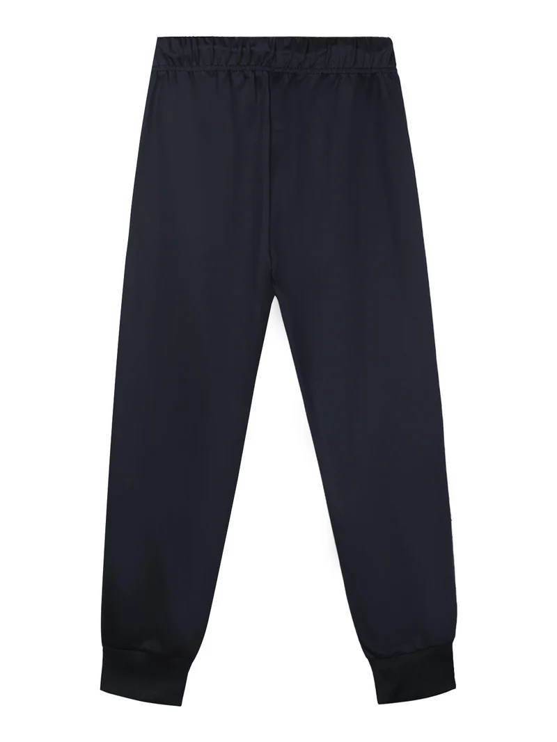 Completo da bambino 3 pezzi con felpa bicolore - blu