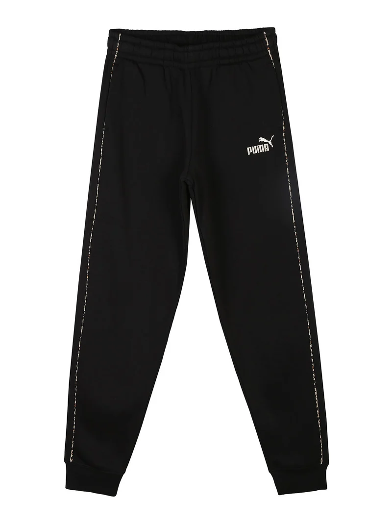 Pantaloni tuta da ragazza con interno in caldo cotone - nero
