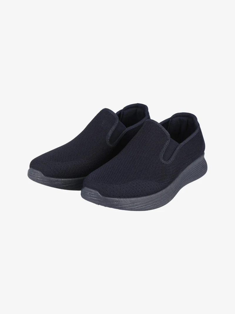 Sneakers uomo slip on in tessuto - blu scuro