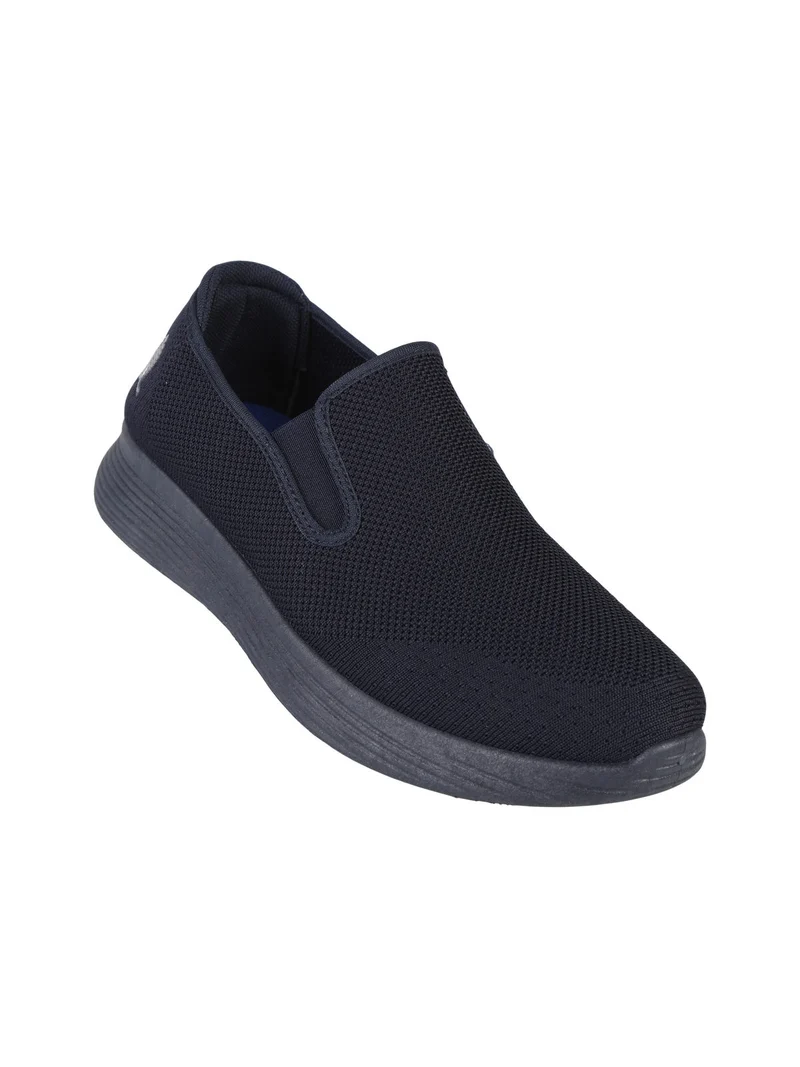 Sneakers uomo slip on in tessuto - blu scuro