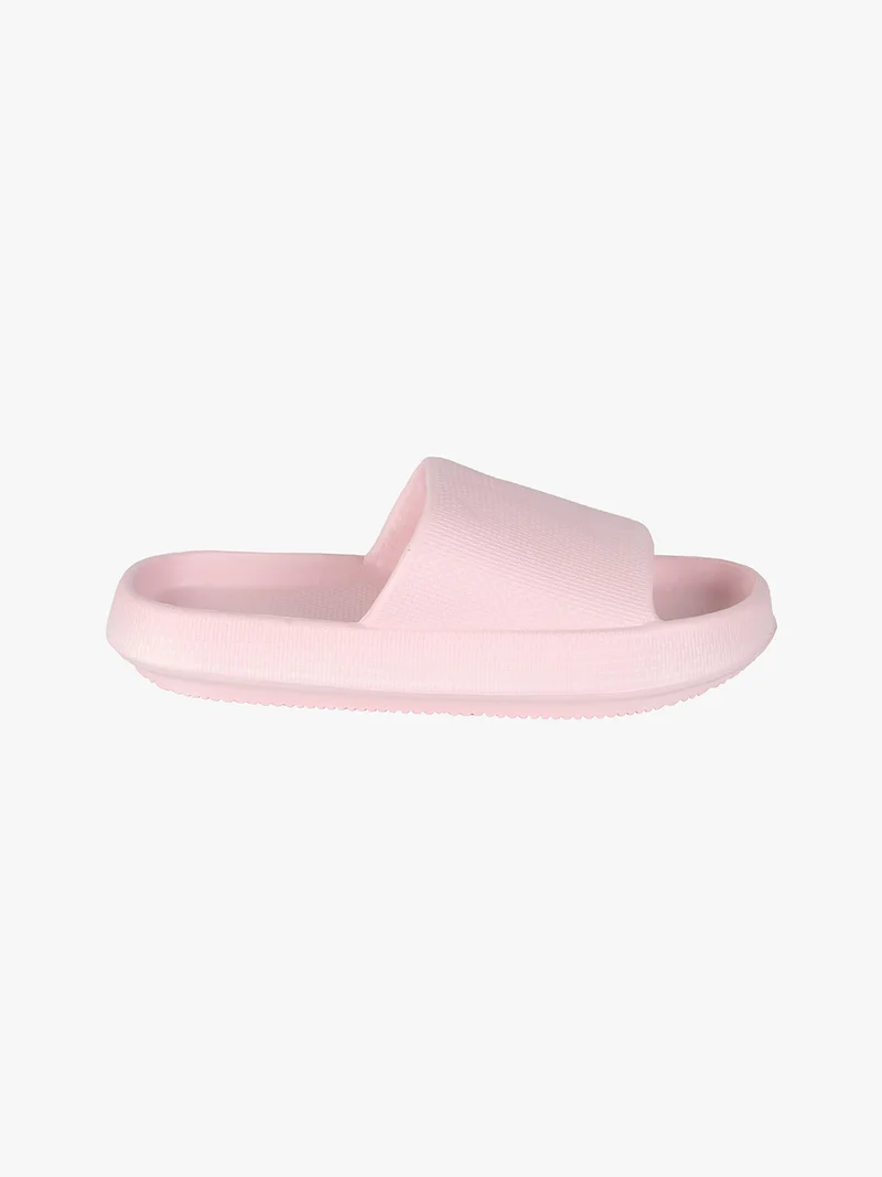 Ciabatte donna in gomma con suola rialzata - rosa