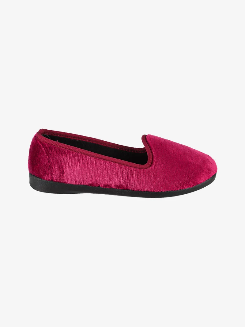 Pantofole da donna chiuse in ecopelo - bordeaux