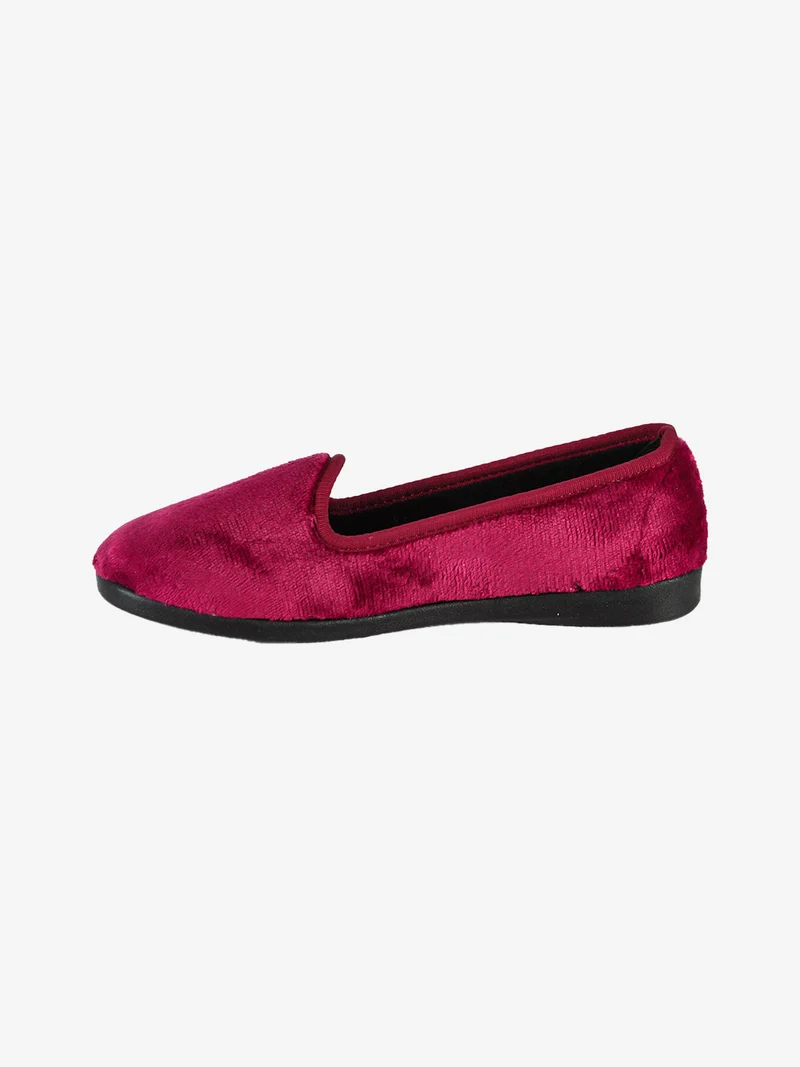 Pantofole da donna chiuse in ecopelo - bordeaux