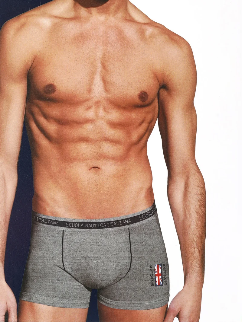 Boxer uomo in cotone - grigio