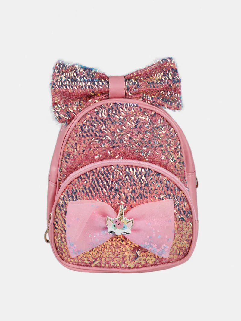 Zainetto da bambina con paillettes luccicanti - rosa