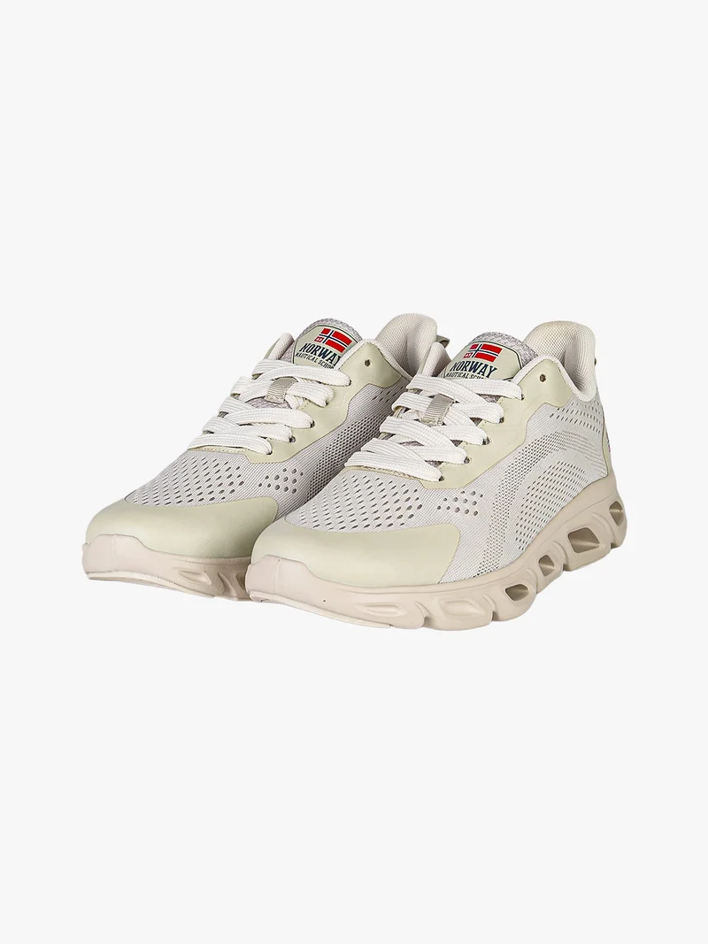 Sneakers da donna sportive in tessuto - beige