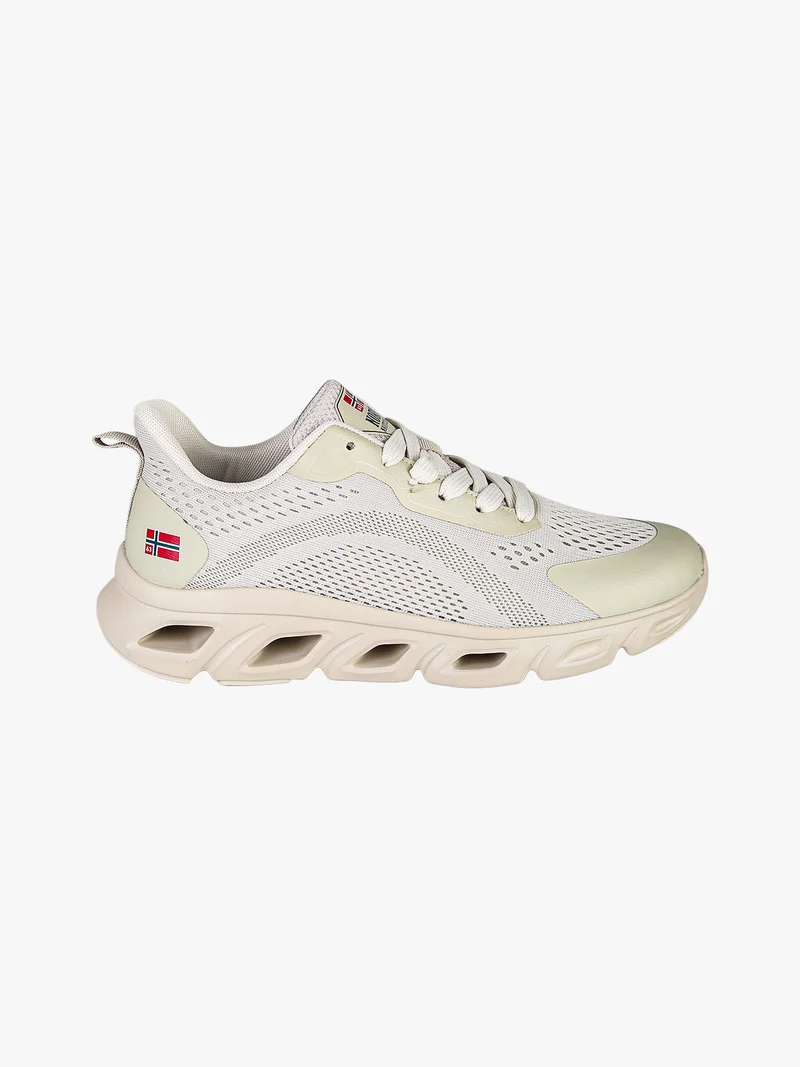 Sneakers da donna sportive in tessuto - beige