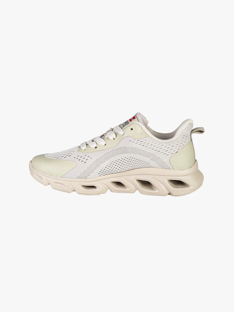 Sneakers da donna sportive in tessuto - beige