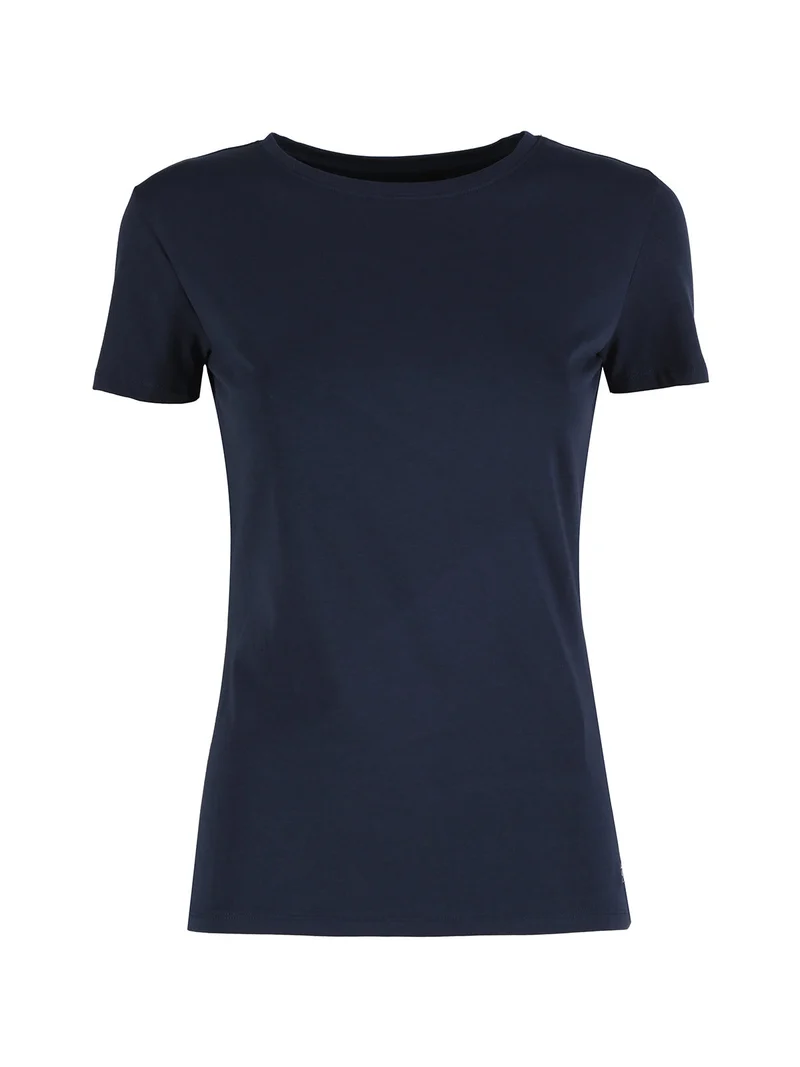 T-shirt donna in cotone - blu scuro