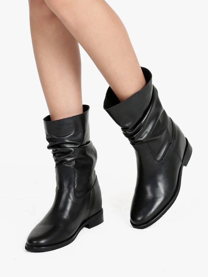 Stivaletti donna in pelle - nero