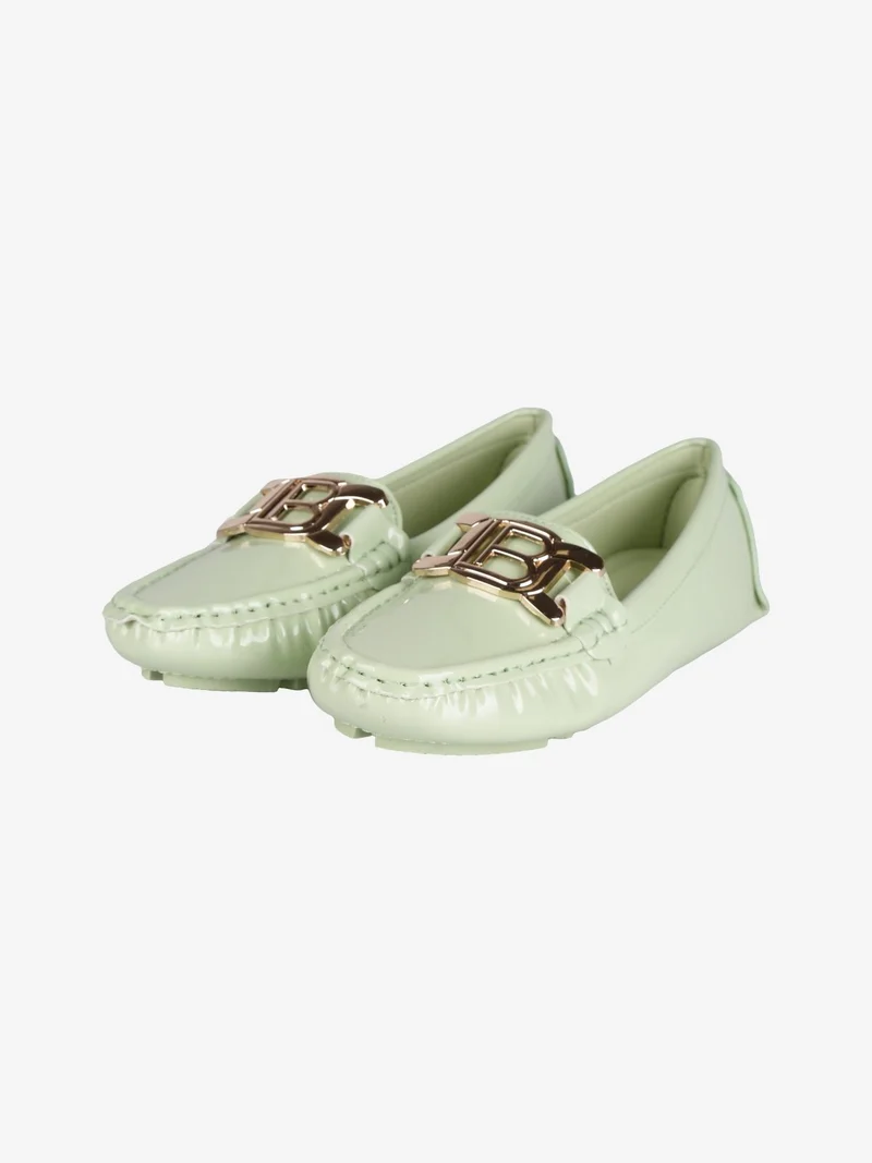 Mocassini donna in effetto lucido - verde chiaro