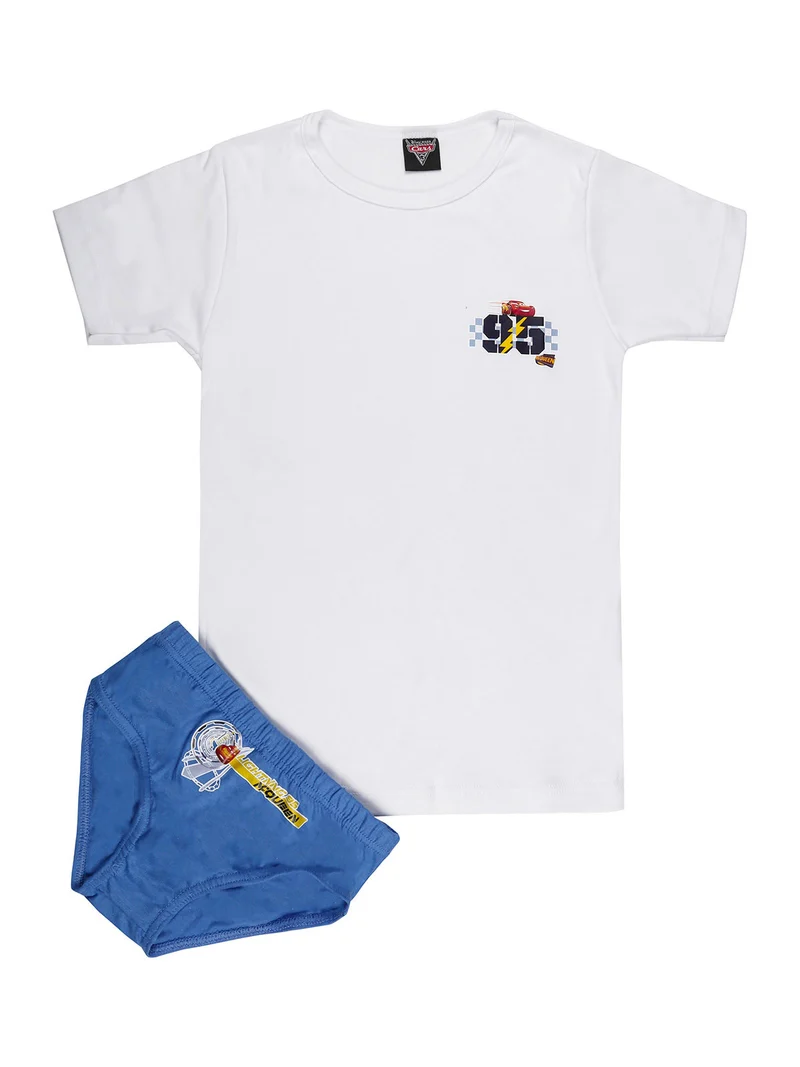 Completo intimo da bambino 2 pezzi T-shirt + slip - bianco