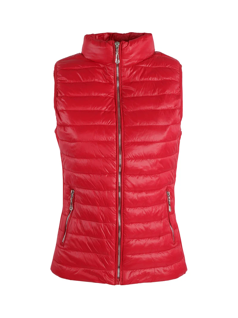 Giacca smanicata da donna - rosso