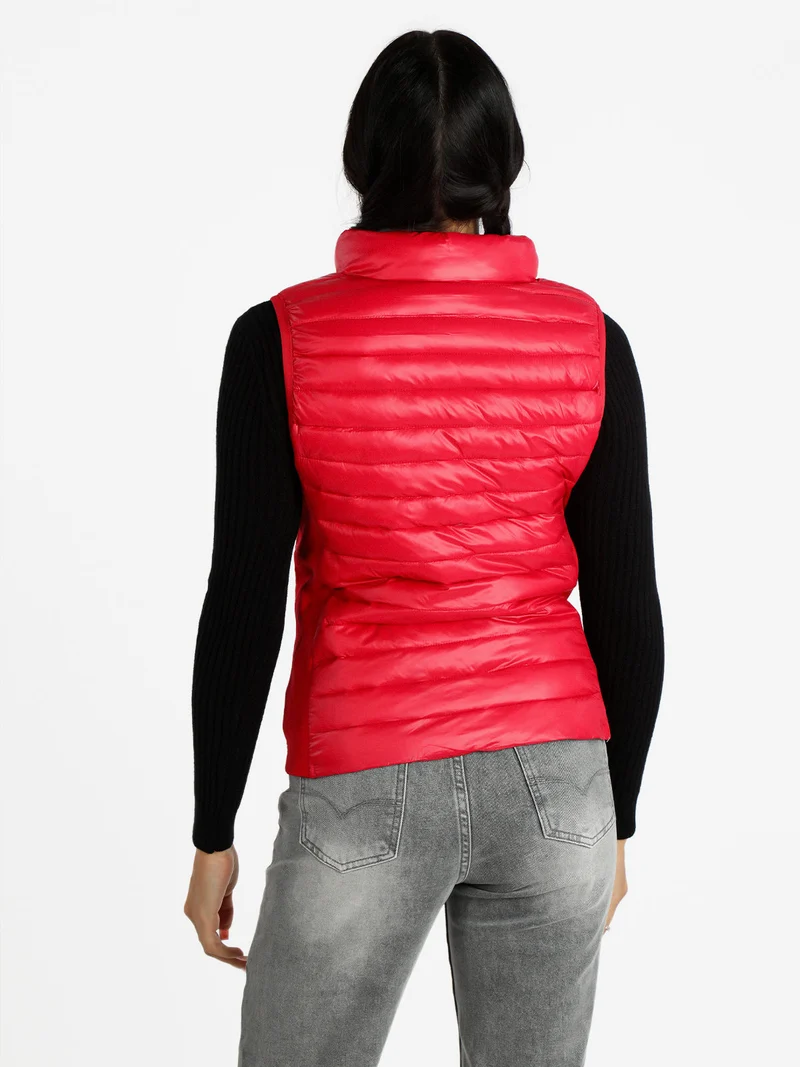 Giacca smanicata da donna - rosso