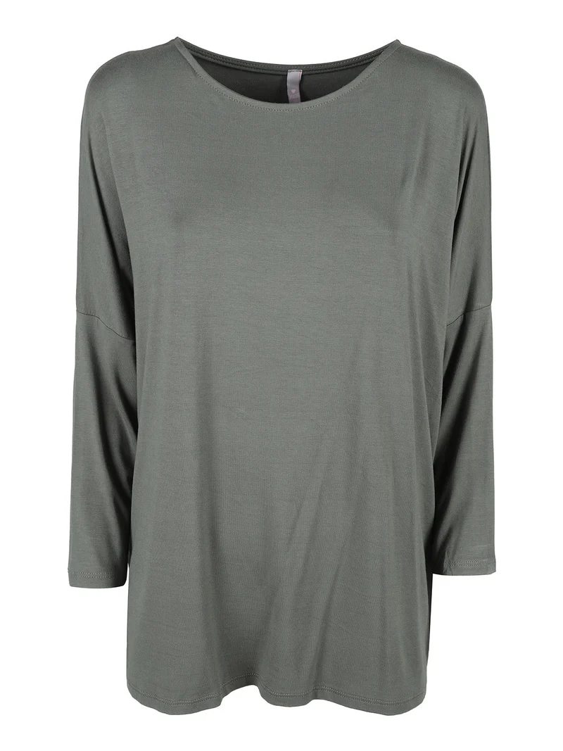 Maglia donna con maniche a pipistrello - oliva