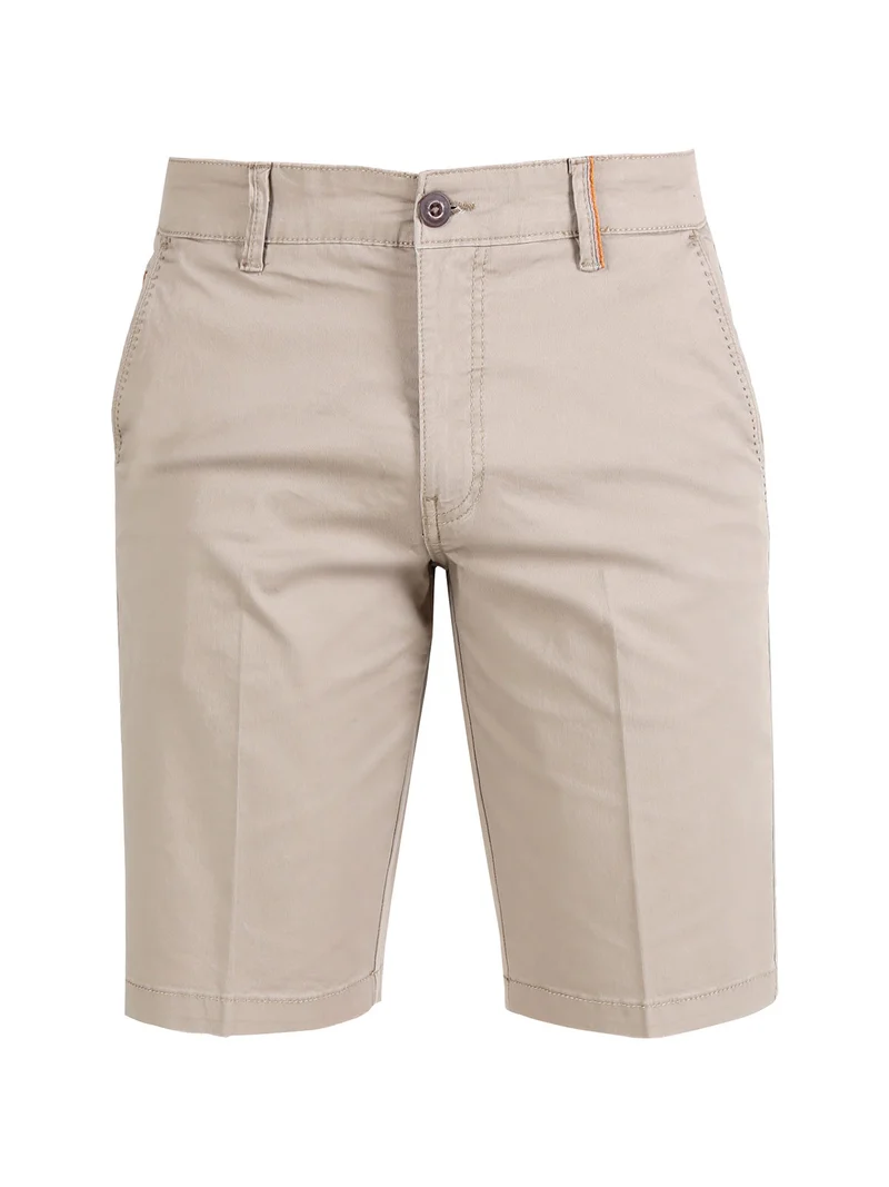 Bermuda uomo in cotone stretch taglie grandi - taupe