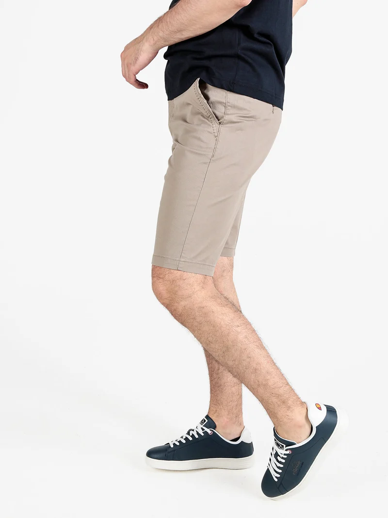 Bermuda uomo in cotone stretch taglie grandi - taupe