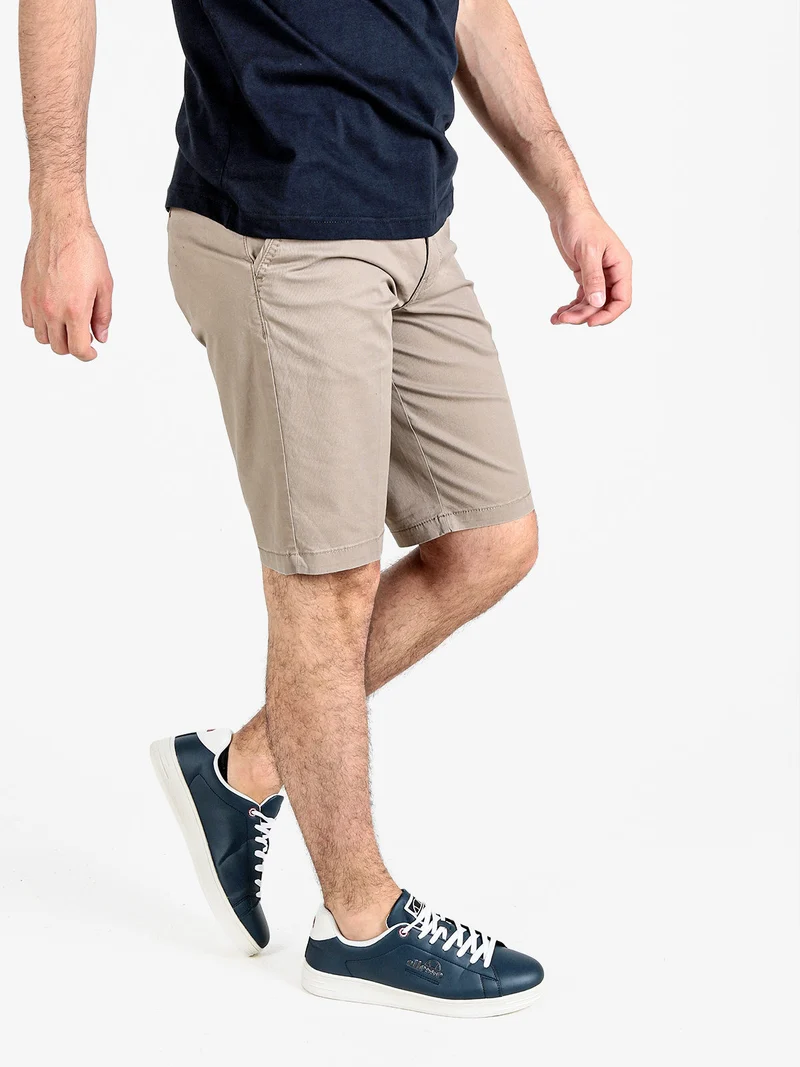 Bermuda uomo in cotone stretch taglie grandi - taupe