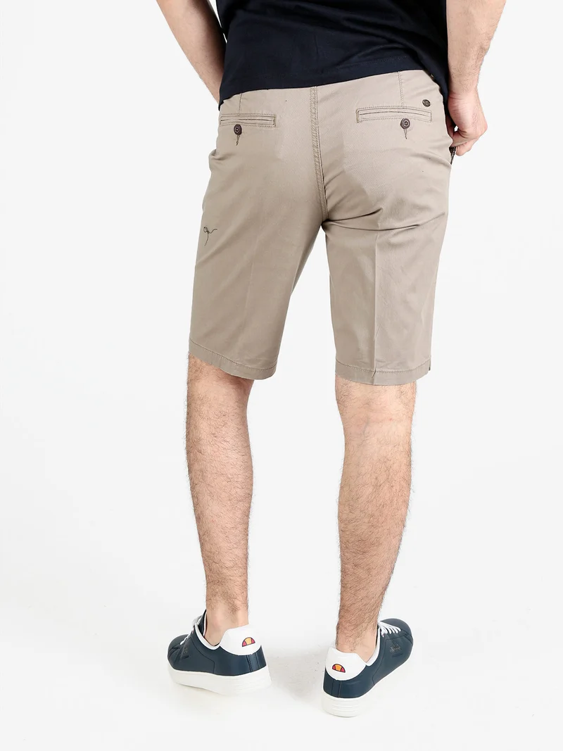 Bermuda uomo in cotone stretch taglie grandi - taupe
