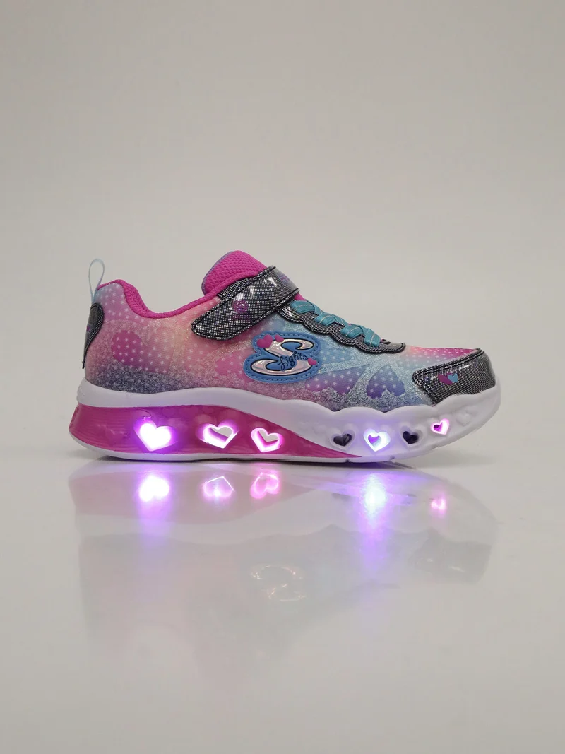 SIMPLY LOVE Flitter Heart Lights Sneakers da bambina con luci - fucsia